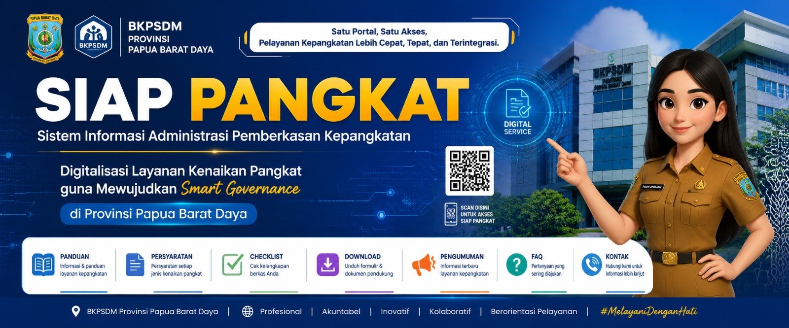 Banner resmi SIAP PANGKAT BKPSDM Provinsi Papua Barat Daya